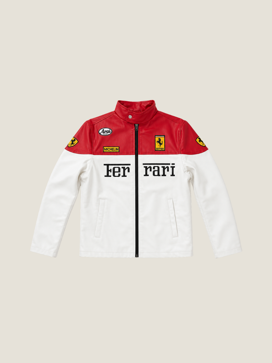Ferarri Moto Faux Leather Jacket