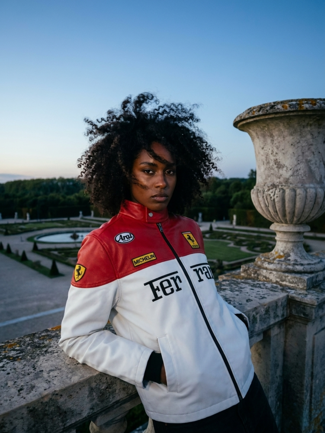Ferarri Moto Faux Leather Jacket