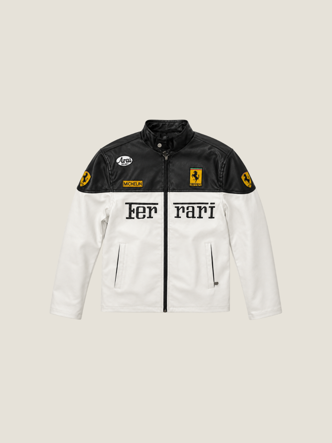 Ferarri Moto Faux Leather Jacket